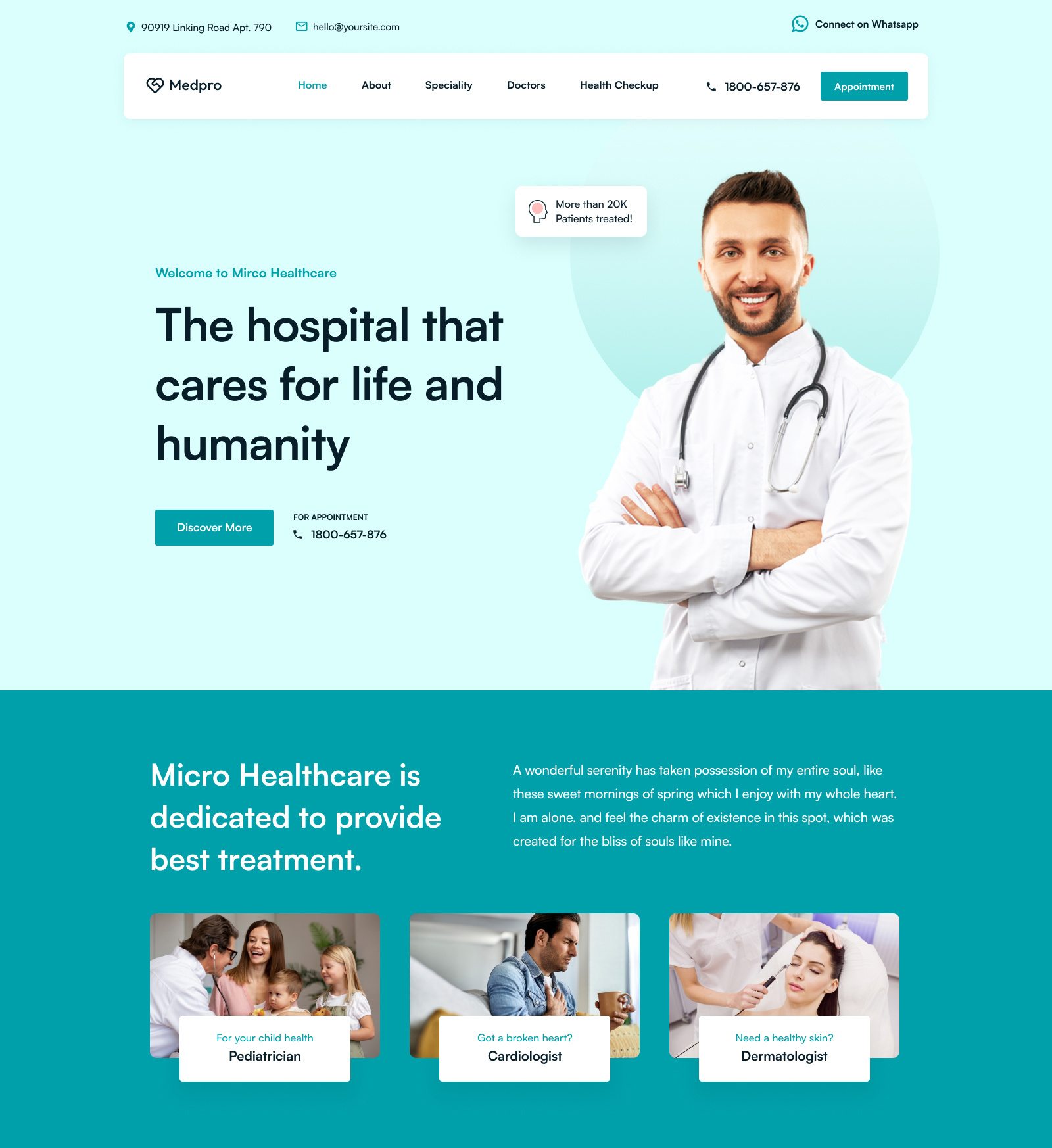 Medpro - Doctor Webflow Template By Rnn Studio On Dribbble