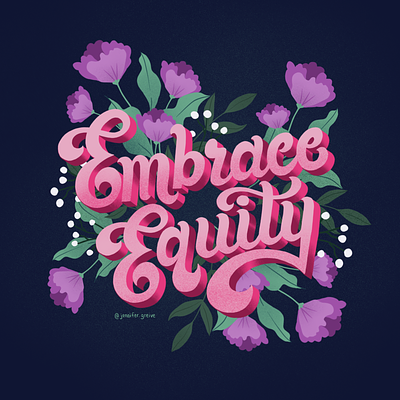 Embrace Equity Typism 2023 design digitalart hand drawn type hand lettering illustration ipad pro lettering procreate app typism typography