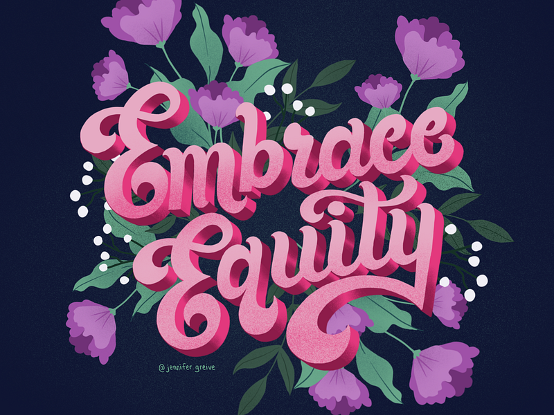 Embrace Equity Typism 2023 design digitalart hand drawn type hand lettering illustration ipad pro lettering procreate app typism typography