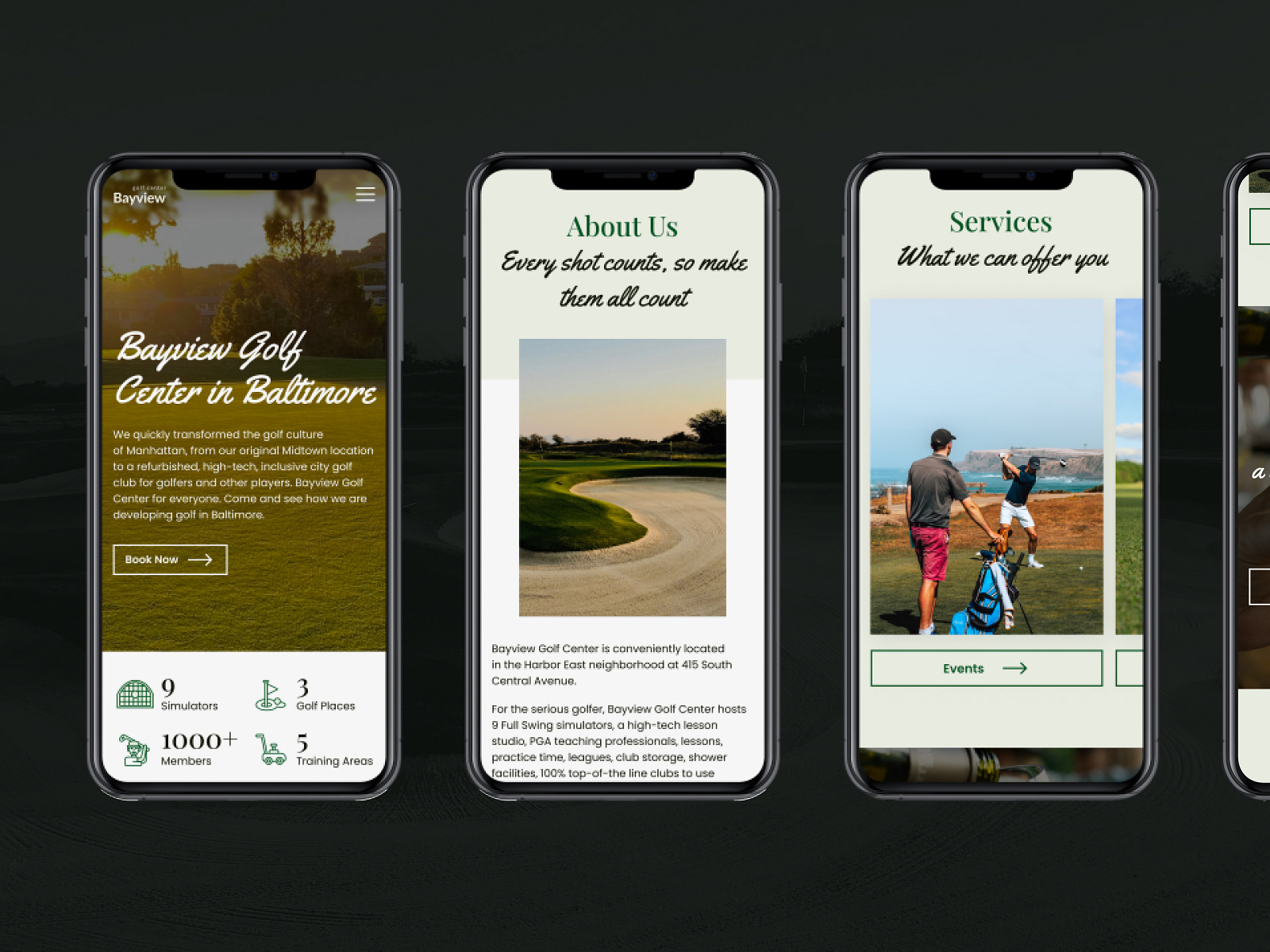 Bayview Golf Center Landing Page by Design Key on Dribbble