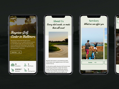 Bayview Golf Center - Landing Page adaptive agency design design agency golf golf club health health care main page minimal mobile trend typo typography ui ui design ux visual website