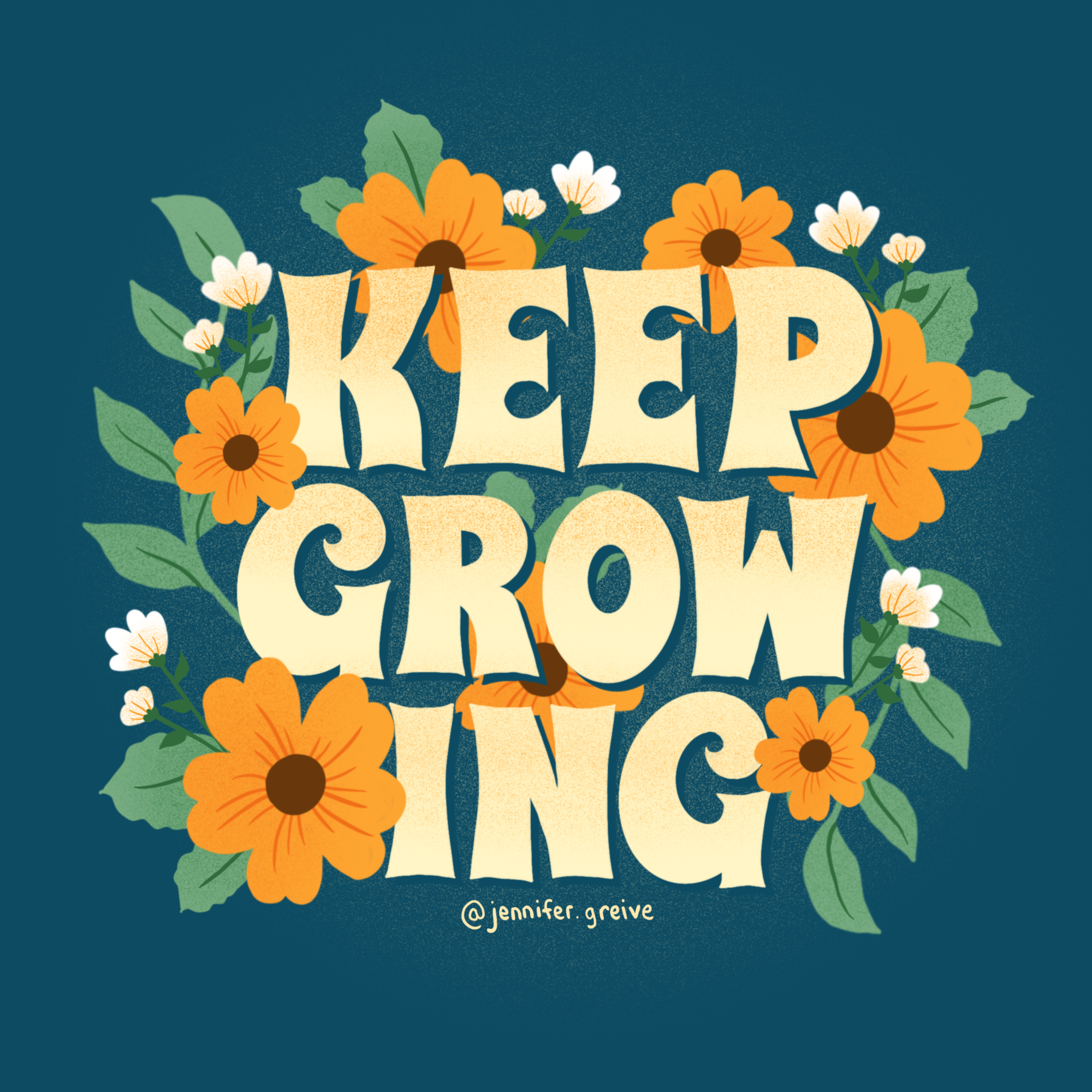 Keep Growing design digital art graphic designer hand drawn type hand lettering illustration illustrator ipad pro lettering lettering challenge procreate app typography