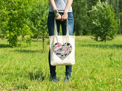 Tote Bag (Eco Bag) bag bag design canada design eco bag heart illustration maple symbol tote bag typography vancouver