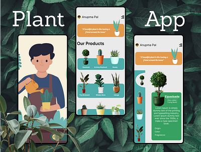 PLANT ENCYCLOPEDIA APP animation app design designer figma fonts icon typography ui ux