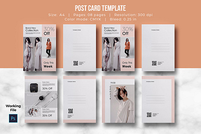 Postcard Template #1 app branding design graphic design illustration logo typography ui ux vector