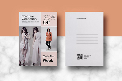 Postcard Template #4 app branding design graphic design illustration logo typography ui ux vector