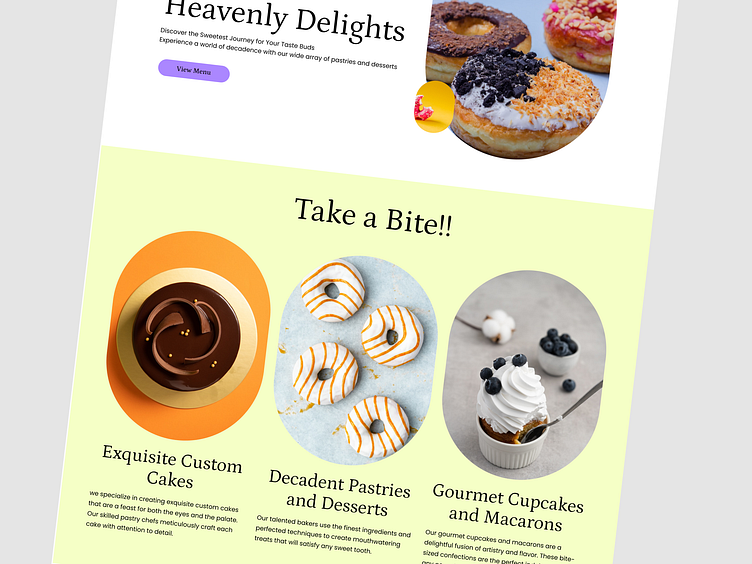 Pastry Website Landing Page By Peter Umeh Abidemi On Dribbble