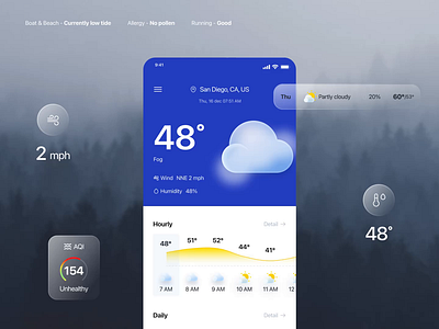 Weather app: Your Sunny Sidekick appdesign ios mobile mobileappdesign ui uiux userinterface weather