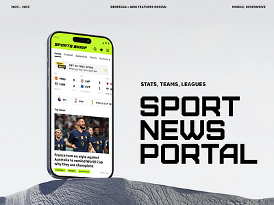 Sports Brief Web design news portal responsive sport sport news stats ui ux web