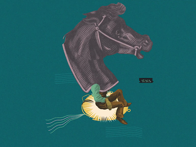 Horse 🐴📀 after effects animation ataca collage design digital art dojo studio horse illustration motion motion graphics tatakae