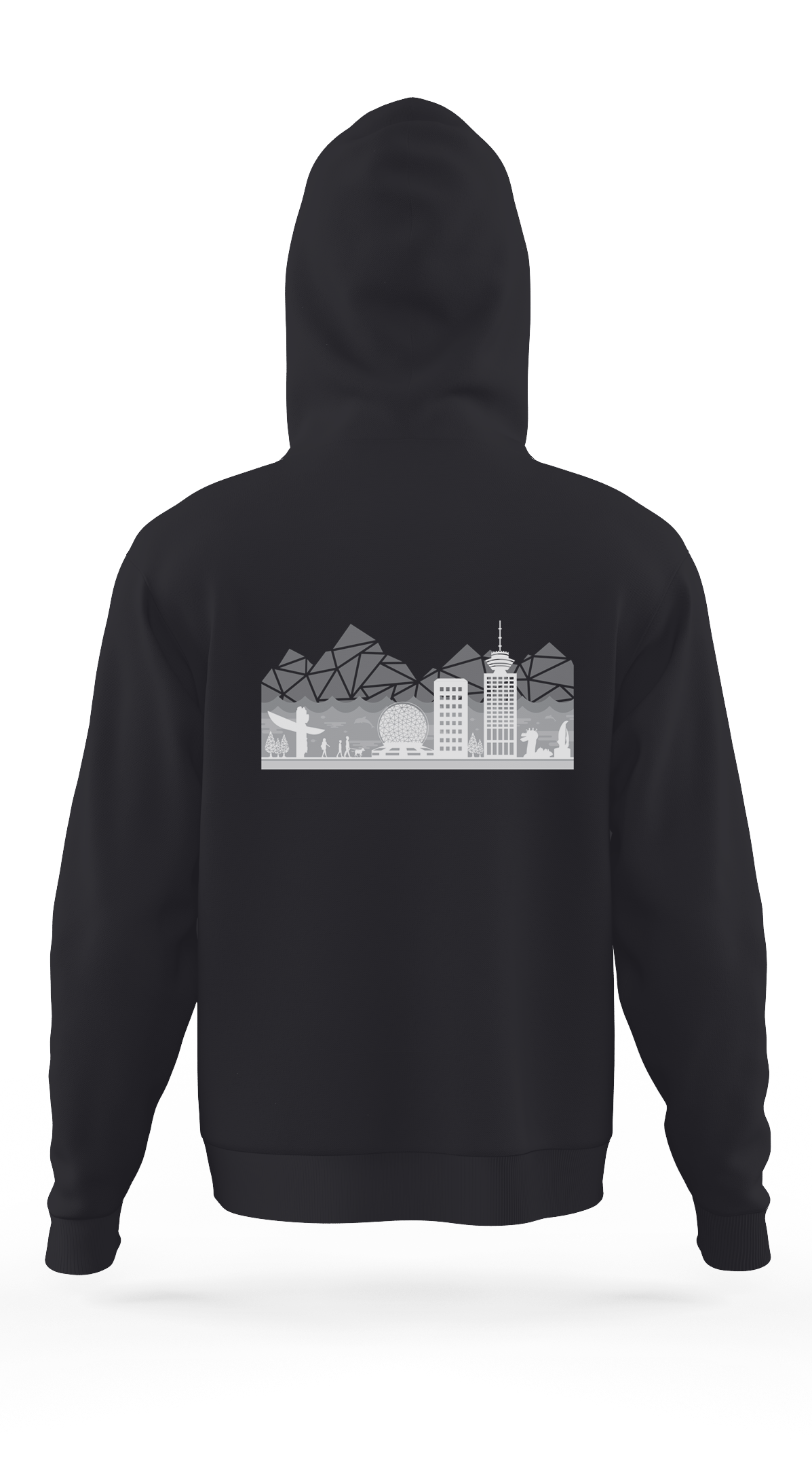 Cityscape Hoodie and Windows (Vancouver & Kelowna) canada city cityscape clothes hoodie hoodie design kelowna navy product vancouver white window