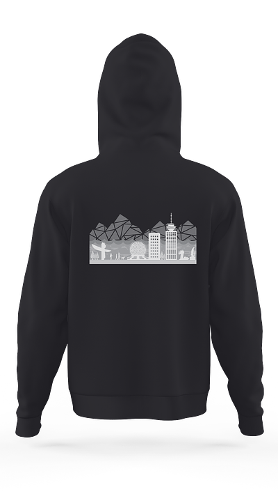 Cityscape Hoodie and Windows (Vancouver & Kelowna) canada city cityscape clothes hoodie hoodie design kelowna navy product vancouver white window