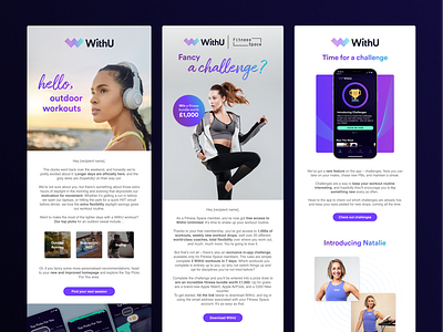 Emails for WithU branding crm design email email design graphic design