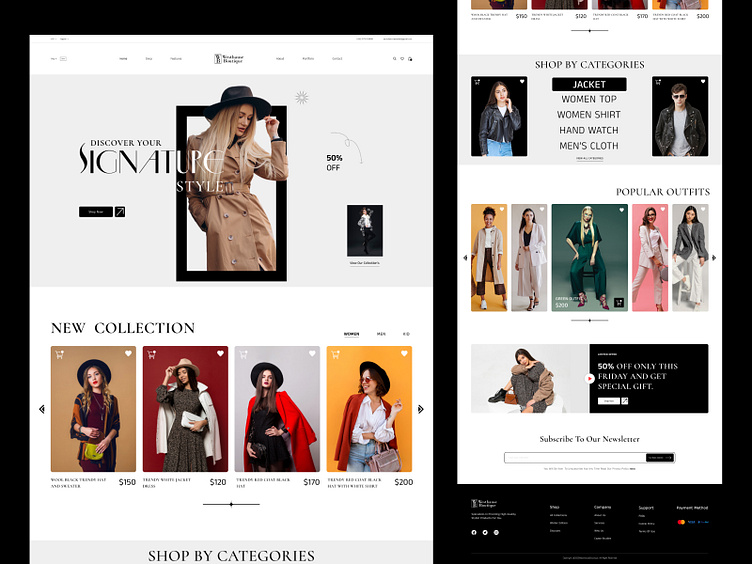 Ecommerce Fashion Website Landing page by M Sohel on Dribbble