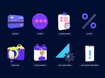 Icons 3d 3d animation device information. motion graphics