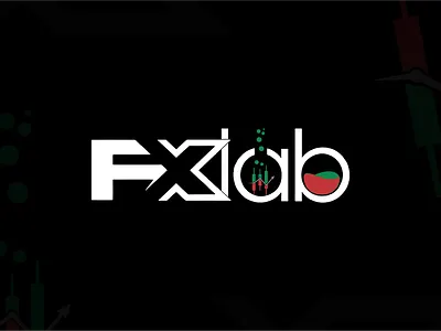 FXLAB is a forex trading company established in 2022, their aim branding design graphic design illustration logo typography