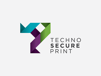 Techno Secure Print Logo Design adobe branding creative design graphic design idea kamarul izam logo logo design logofolio malaysia