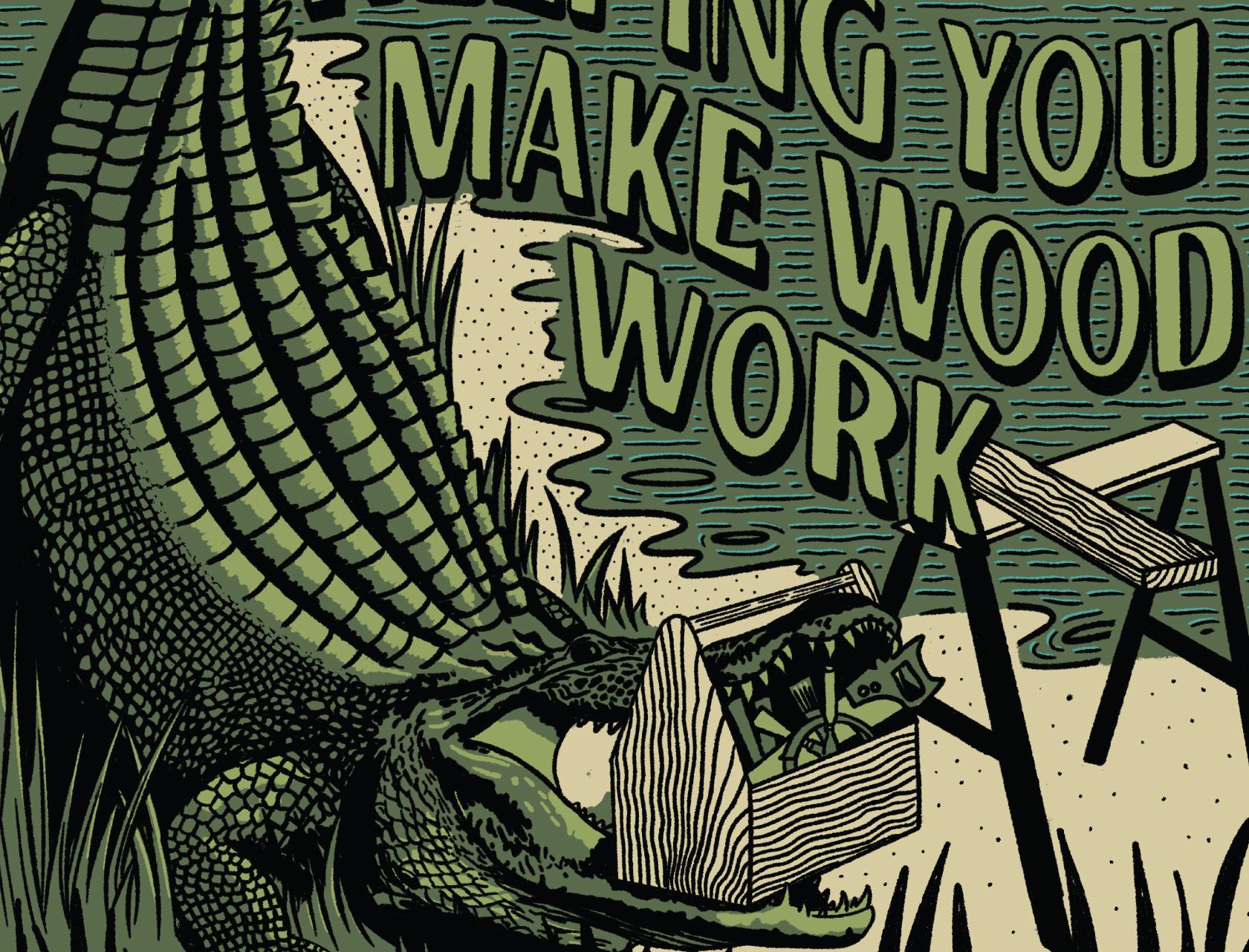 Woodcraft of Jacksonville, Alligator Assistance, 2023 alligator beach bridge carpenter crocodile florida jacksonville lumberjack ocean sawhorse south southern swamp tools wildlife wood woodcraft woodworker woodworking
