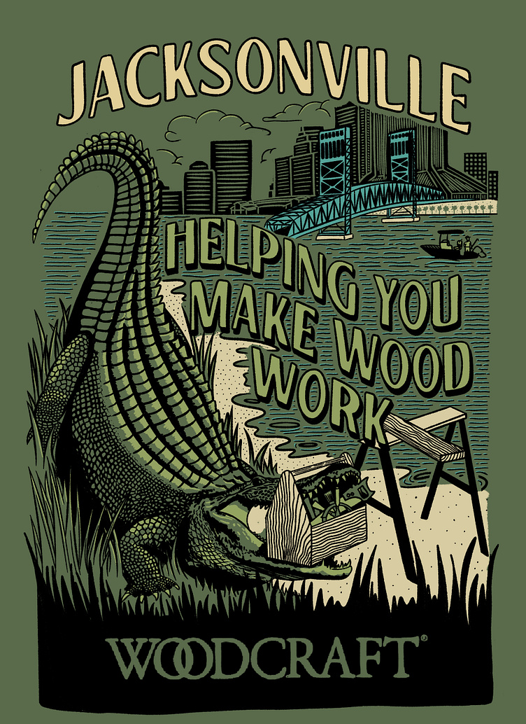 Woodcraft of Jacksonville, Alligator Assistance, 2023 by Jessica Green