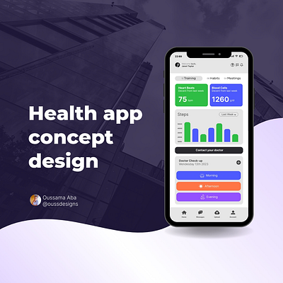 Health app concept design app branding design graphic design illustration logo typography ui ux vector