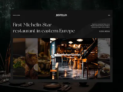 Bistello - Restaurant Landing Page fine dining food food website landing page luxury luxury restaurant restaurant restaurant website ui web design
