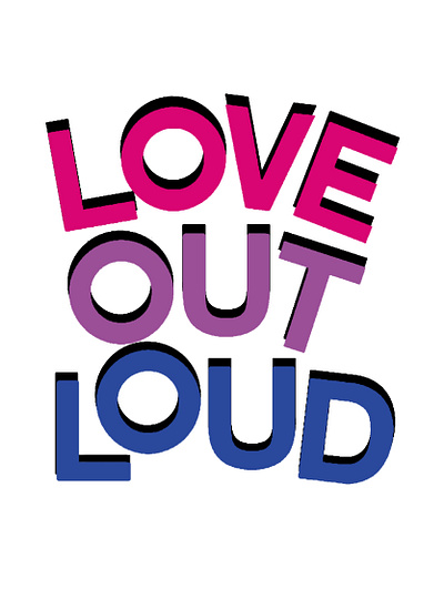 Love out loud bisexual edition art bi bisexual bisexual community bisexuality digital digital art lgbt lgbtq lgbtqia loud love pride proud typography