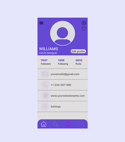 User Profile design figma ui uidesigner userprofile