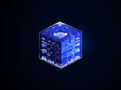 Crypto Logo 3d animation branding crypto cube design earth graphic design logo motion graphics