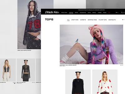E-commerce Product Listing Pages (Different View Modes) design ui