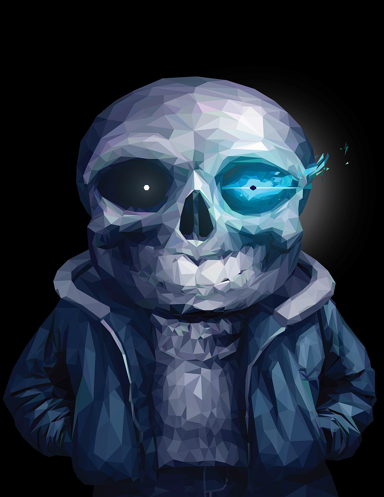 Low-poly Sans Undertale by Demetrio Sandoval on Dribbble