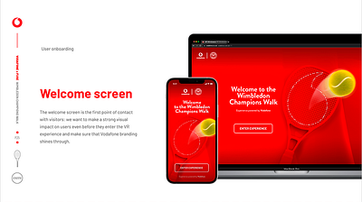 Vodafone's pitch deck layout design graphic design