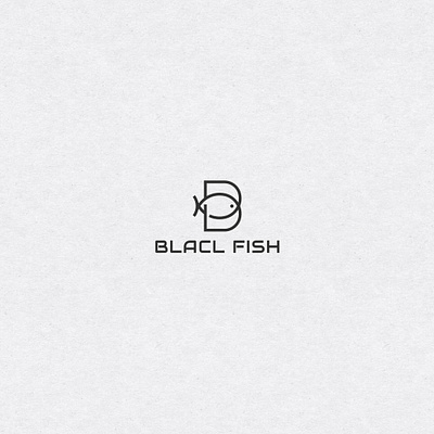 "B" Fish b fish branding design logo minimal