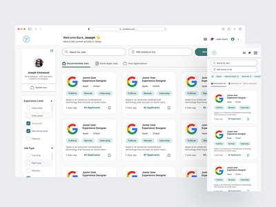 Job board Website Design agency design design jobs job job board job board website job board website ui job website jobs ui ui design uiux ux web ui website