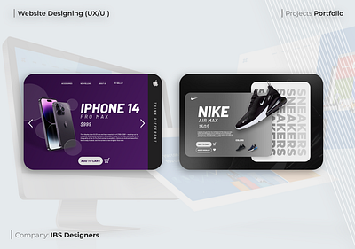 Website UI/UX Designs animation branding graphic design ui