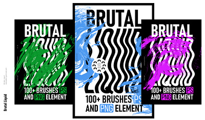 Brutal Liquid - PS Brushes assets background branding brush brushes fluid free graphic design liquid logo modern poster trendy ui