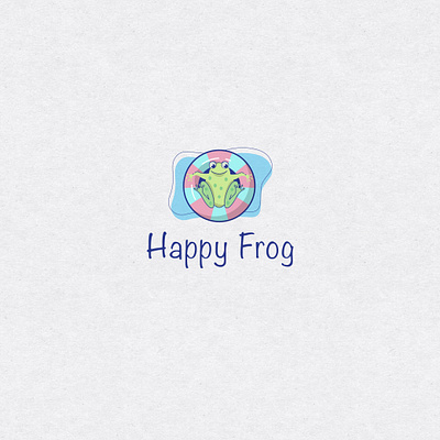 Floated frog branding design float frog graphic design illustration logo vector