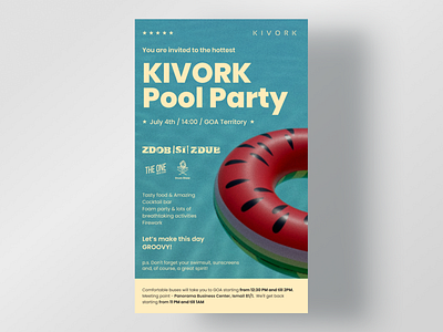 Poster - Pool Party banner design poster ui