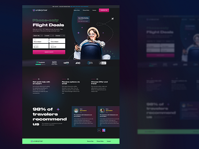 Landing Page -Travel branding landing ui ux