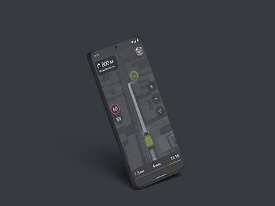 Waste Management Company — Mobile app for garbage truck drivers android app dark theme driver garbage truck maps navigation route ui ux
