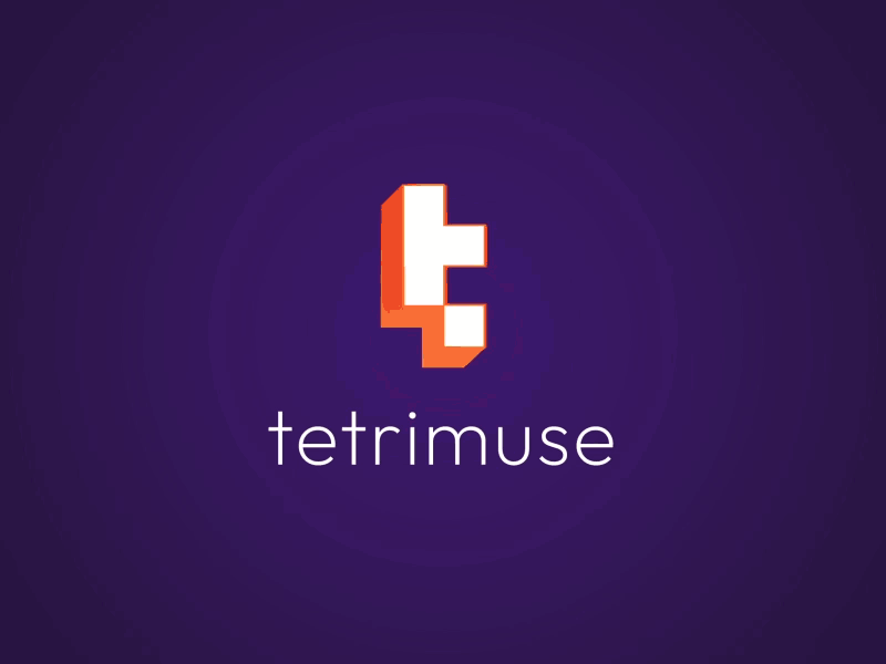 Tetrimuse Logo Animation 2danimation after effects aftereffects bar dots lettering logo animation loop motion design perfect loop square t letter