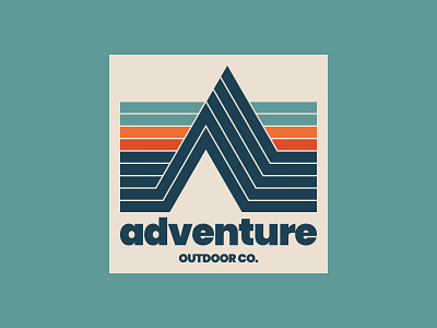Retro Lines Adv. 45 adventure colorful logo mountain outdoor retro