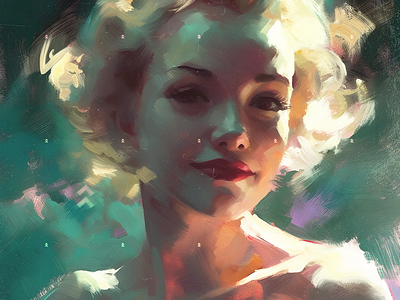 Marilyn, is that you? ai aiia art art movement colorful digital art dvk the artist expressionism future style graphic design illustration layers marilyn monroe modern art neo oil painting paint painting posthumanism print