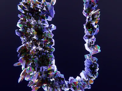 36 Days of Type: U 36daysoftype 36dot 3d illustration texture type design typography