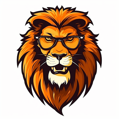 Lion animal brand branding company design elegant illustration logo vector