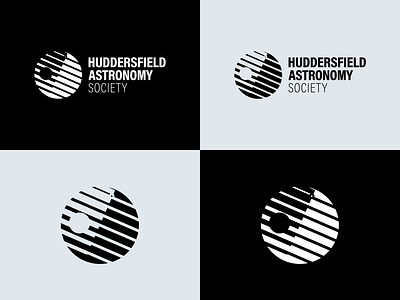 Huddersfield Astronomy Society - Brand (Mono Variations) astronomy brand earth huddersfield logo moon space