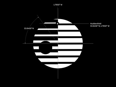 Huddersfield Astronomy Society - Brand (Logomark co-ordinates) astronomy black and white brand circle logo earth huddersfield lines logo logo construction moon nasa single color solar system space