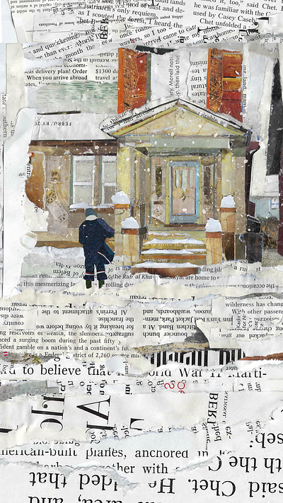 Snowy Day Mailman 2d animation animation collage detroit experimental house mail mailman paper collage rotoscope snow texture walk walking winter