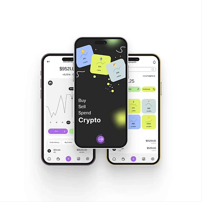 Crypto wallet exchange app animation app app design branding case study crypto crypto currency design figma graphic design logo motion trading ui ui design user interface design ux ux design wallet