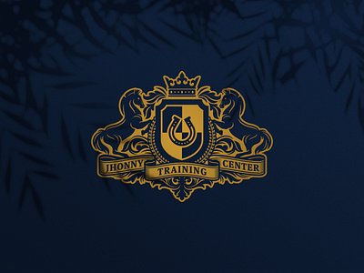Jhonny Training Center Logo Design classic coat of arm crest equestrian heraldic heraldry horse logo luxury vintage