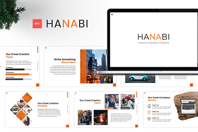 Hanabi Creative Presentation Template agency animation business company corporate creative design graphic design modern powerpoint presentation typography ui unique